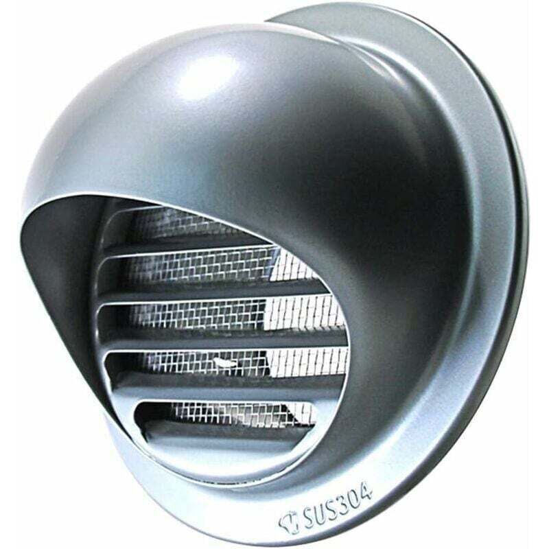 120 mm Edelstahl-Lüftungsgitter für den Außenbereich mit Fliegengitter und Fliegenschutz für Büro, Küche, Badezimmer