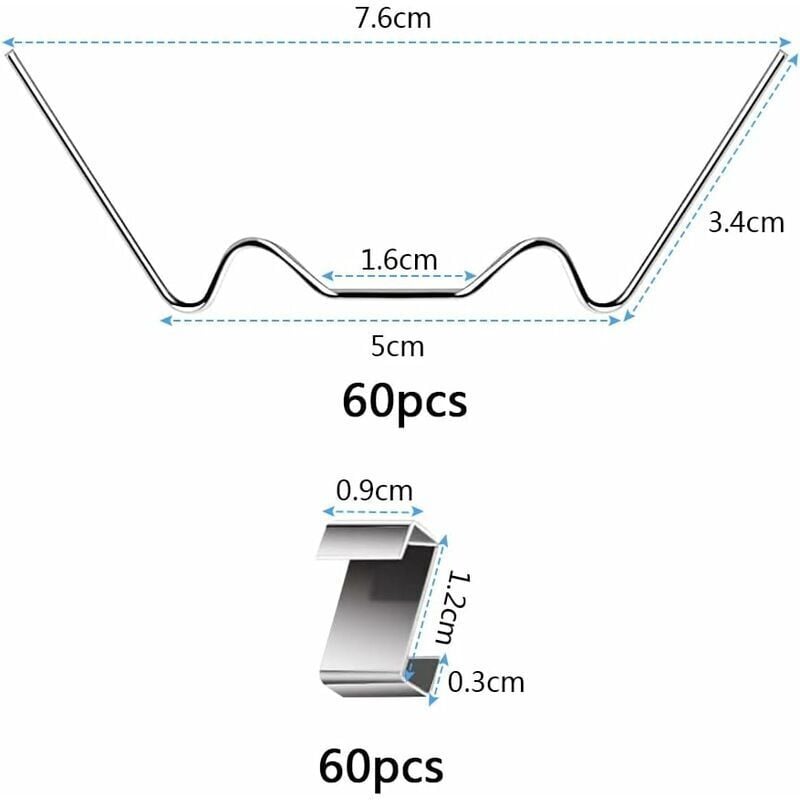 120 Stück Gewächshaus-Verglasungsklammern, Gewächshaus-Verglasungsklammern, Gewächshaus-Clips-Zubehör, Gewächshaus-Verglasungsklammern,