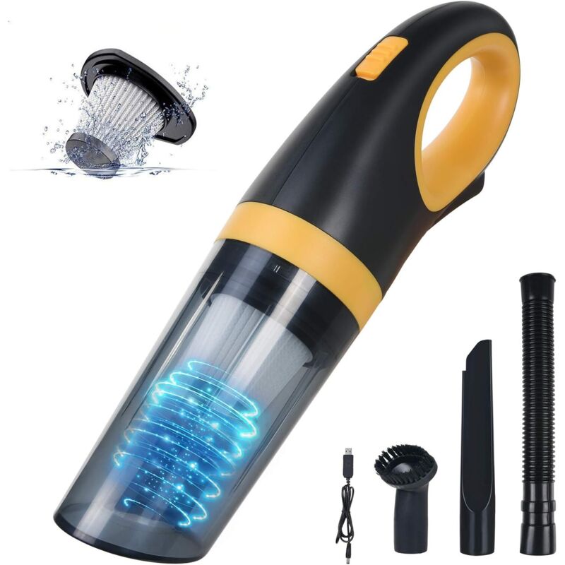 120W Handheld Vacuum Cleaner, Rechargeable 9000PA Car Vacuum Cleaner for Car/Kitchen, Powerful Cordless Portable Car Table Vacuum Cleaner with