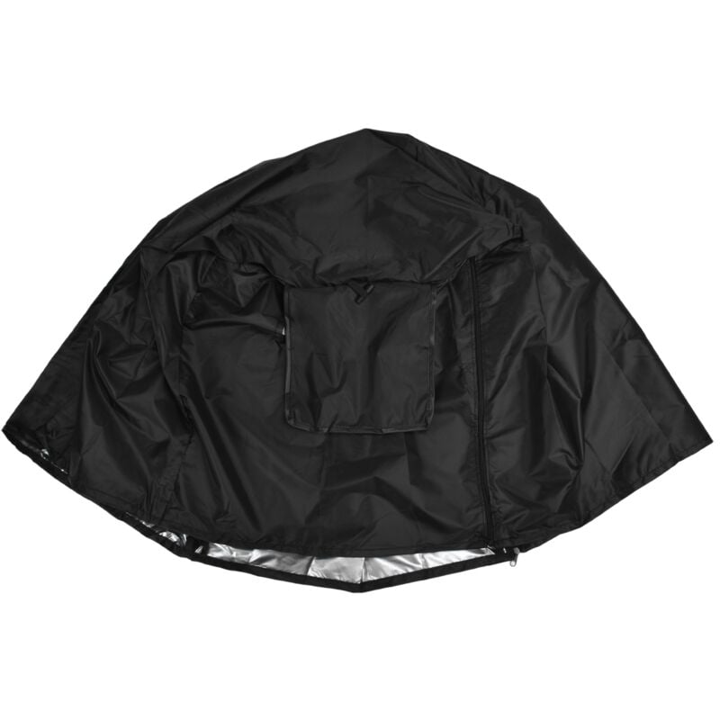 124,5 x 84 x 79 cm Draht-Hundebox, wasserdicht, sonnen- und staubdicht, Haustierkäfigabdeckung für den Außenbereich – Schwarz