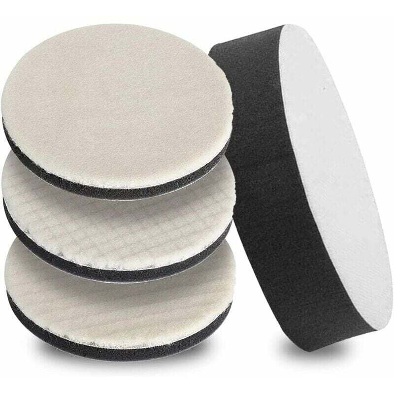 125 mm Auto-Polierwolle und -schwämme, 4er-Pack Schwamm-Polierhauben-Pads, Polierscheibe für Poliermaschine, Polierer, Schleifmaschine, Autopolierer