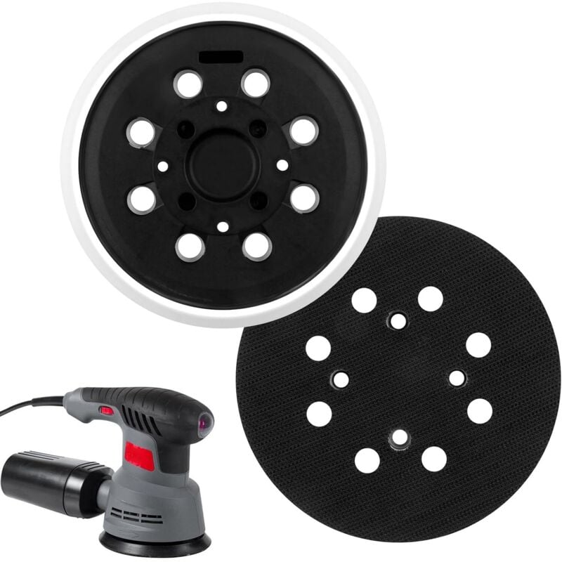 125-mm-Schleifpad, Schleifpad für Bosch, 125-mm-kompatibles Schleifpad für Exzenterschleifer Bosch PEX 300/400 AE (2 Stück)