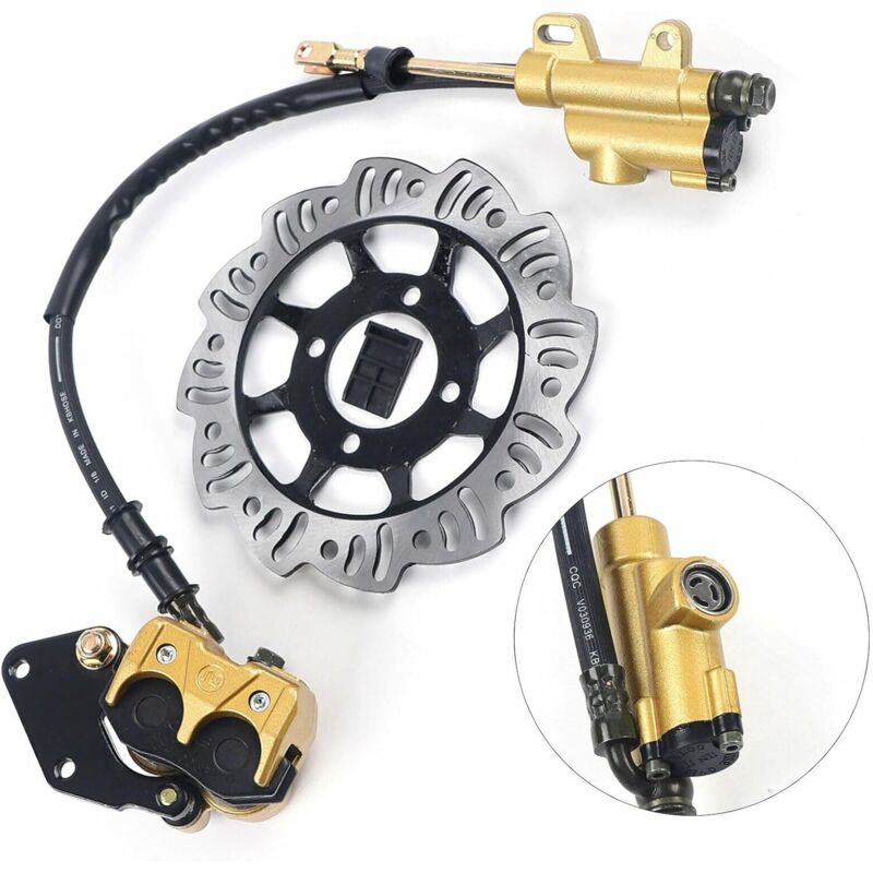 125cc 4-Takt Hydraulik Bremsen Kit, Hydraulikbremsen Kit, Geländemotorrad Hydraulische Bremspumpe Mit Bremsscheiben, Hydraulikbremsen Kit Für