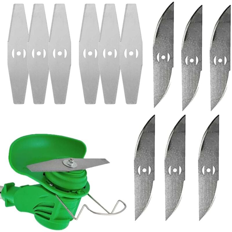 12er-Pack 14 cm Metall-Ersatzklingen für Rasentrimmer, Metallklingen für kabellosen Freischneider, Rasentrimmer-Zubehör (nur 12 Klingen als Zubehör)