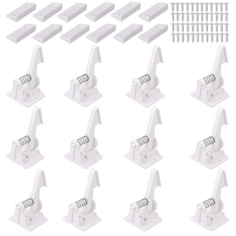 12PCS Baby Sicherheit Schrank Schlösser Kind Sicherheit Riegel Schrank Schlösser Unsichtbare Schlösser Keine Werkzeuge Oder Bohren Erforderlich Für