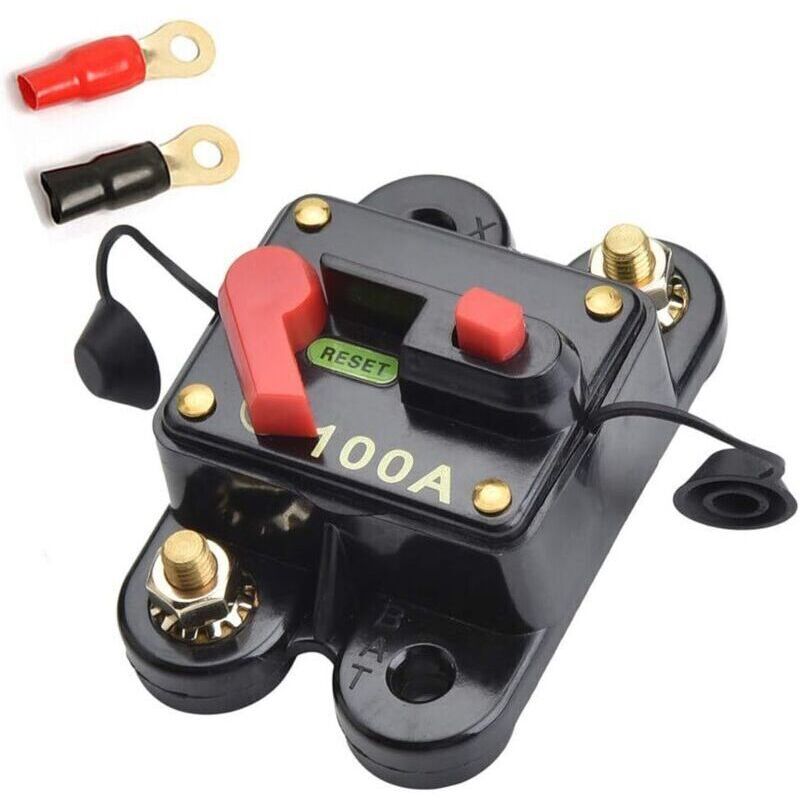 12V-24V 100A DC Automatischer Sicherungsschalter mit Rückstellfunktion für Auto, Boot, Fahrrad, Stereoanlage, Audio (100A)