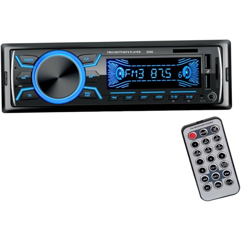 12V Auto-MP3-Audioplayer mit zwei USB-Anschlüssen, FM-Radio, RGB-Farbbildschirm, Fernbedienung und USB-Flash-Laufwerk-Kompatibilität, geeignet für