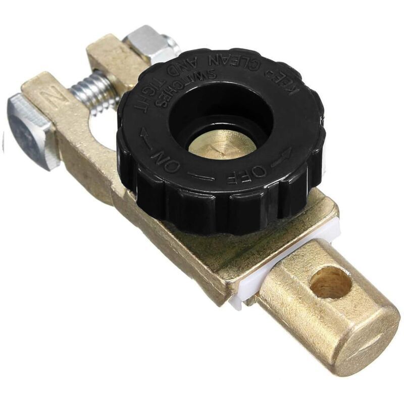 12V/24V Batterie-Trennschalter für Autos, Batterietrennschalter, Klemmenblock mit Knopf, Schwarz, für Autos, Lkw, Boote, Top-Pol