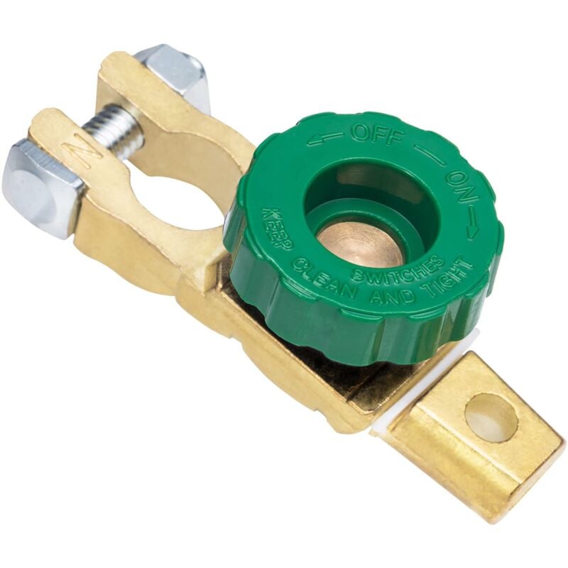 12V/24V Batterieschutzschalter Autobatterie Trennschalter Batterieanschluss mit grünem Knopf