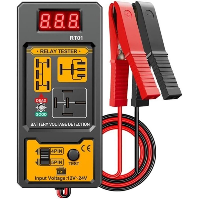 12V/24V Kfz-Relaisprüfer für Pkw – Kfz-Stromkreisdiagnosegerät – Stromkreisdiagnosegerät für Pkw und Lkw – Elektrischer Stromkreisprüfer