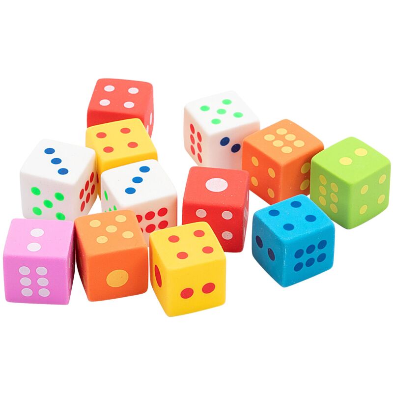 Ecence - 12x Radiergummi Würfel Radierer-Set Mitgebsel Kindergeburtstag Giveaway