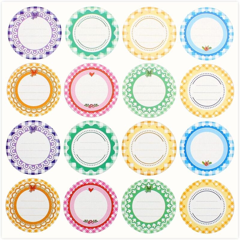 13 Bögen/208 selbstklebende Etiketten – Gläser, Marmeladen-Selbstklebeetiketten, Gewürzetiketten für Marmeladengläser, Gewürze.