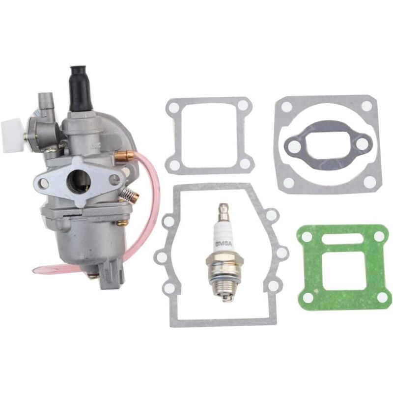 13-mm-Vergaser mit Dichtung und Zündkerze als Ersatz für 47-cm³- und 49-cm³-2-Takt-Pocket-Bikes