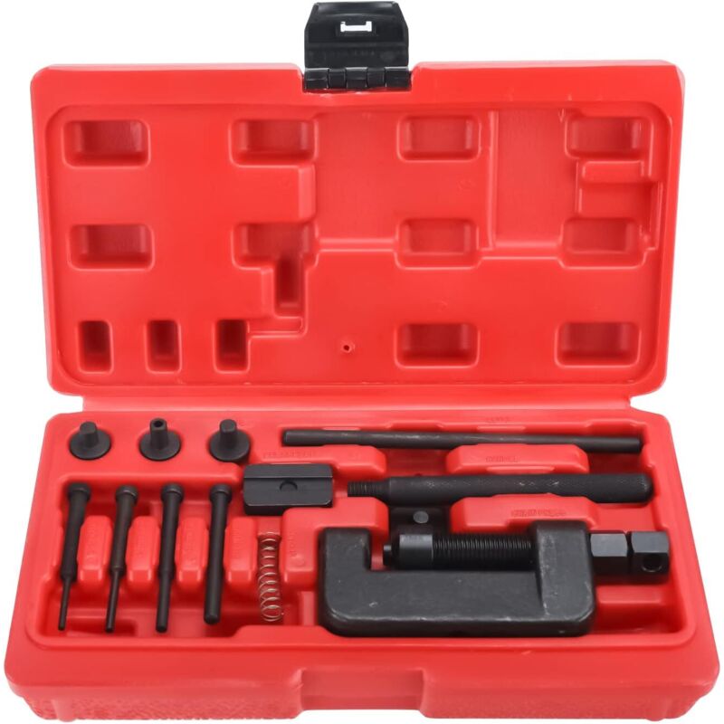 Longziming - 13-teiliger Motorrad-Kettenschneider und -Nieter, Motorrad-Reparatursatz, Nockenantriebssatz, Kettennachfüllung und Nieter für Motorrad