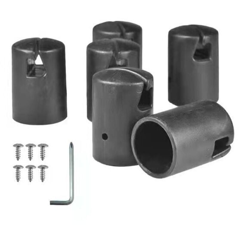 13er-Pack Trampolin-Umzäunung – Zaun – Feste Trampolin-Sicherheitsumzäunung, Schwarz mumu