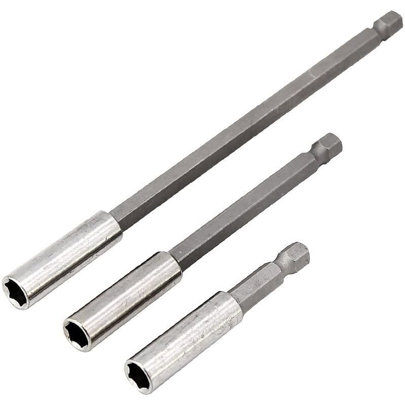 Ersandy - 1/4 Hex Bit Magnetische Bohrer Verlängerung Halter Bohrmaschine Ändern Verlängerung 6,35mm Hex Power Werkzeuge 60/100/150mm 3 PCs