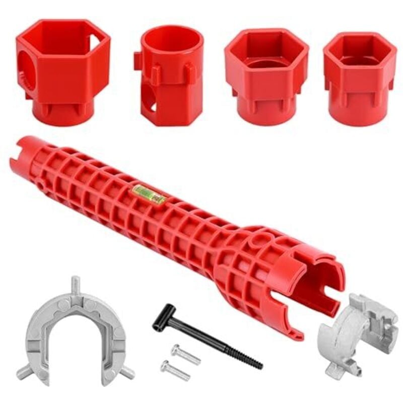 14-in-1-Installationsschlüssel für Wasserhahn und Spüle, Wasserhahnschlüssel, Beckenschlüssel, für Küche, Bad und Spüle