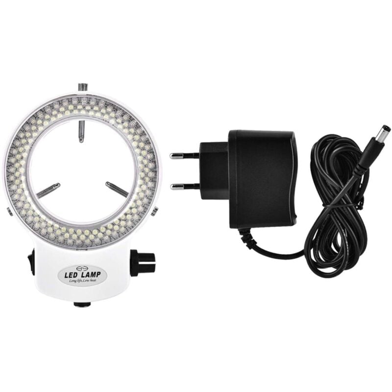 Einstellbares Ringlicht für Mikroskop - 144 LED - Helle Lichtquelle - Weiß