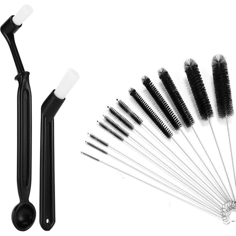 14PCS Reinigungsbürsten und 2 Kaffeebürsten, Für Kaffeevollautomat, Strohhalm Bürstenset