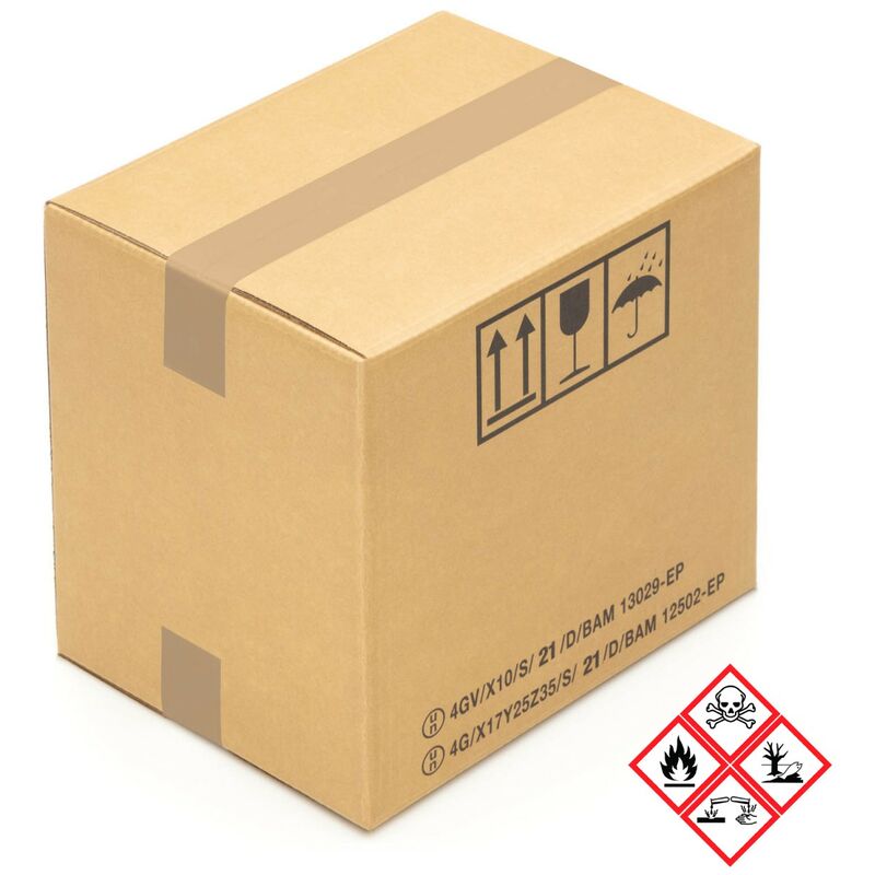 Kk Verpackungen - 15 Gefahrgut Kartons 325 x 245 x 300 mm Wellpappe Versandkartons Gefahrstoffe