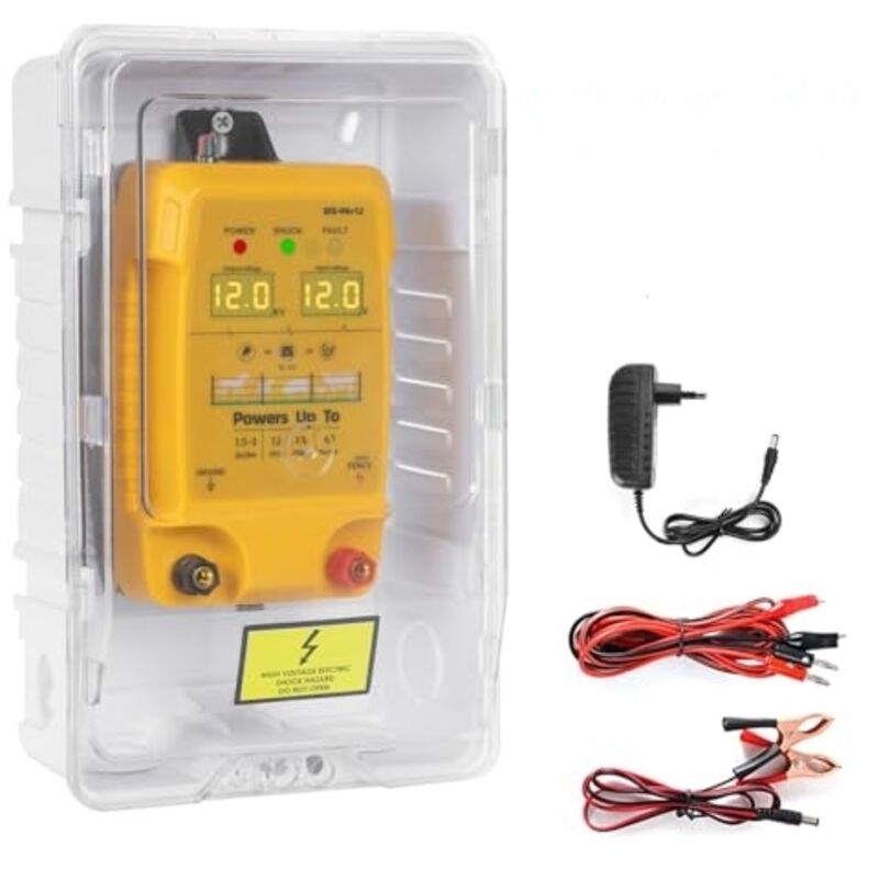 15 KM Elektrozaun, Elektrozaun für Tiere, Elektrozaun für Tiere, Tierhaltung, Elektrosteuerung, Kuh, Schaf (Gelb)