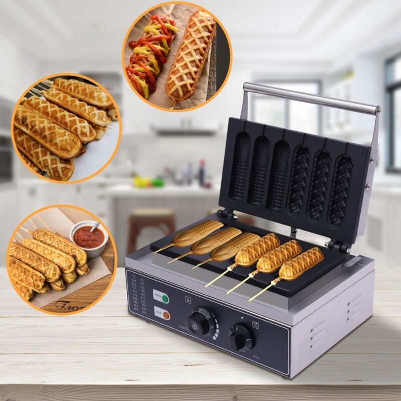 1,5 kW Waffeleisen aus Edelstahl Waffle Maker Anti-Haftbes mit Timer