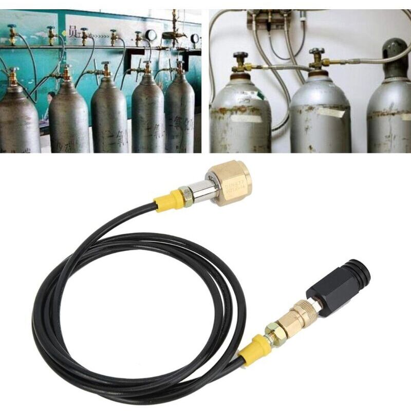 Ymyny - 1,5 m W21.8-14 DIN477 CO2-Flaschenadapter, Hochdruck-Sodaschlauch-Kit, SodaStream-Zubehör für das Home Office mumu