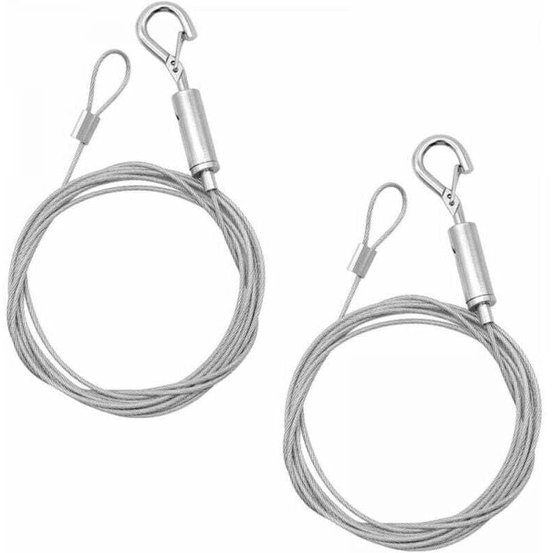 1,5 mm x 2 m, 2 Stück Edelstahl-Hakenseile, verstellbar, für Gardinen, Kronleuchter, Bilderrahmen, Wäscheleinen im Freien, Spiegelrahmenbefestigungen