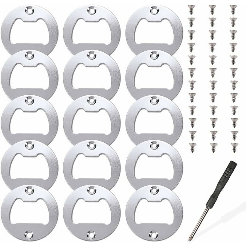 15 Sets Flaschenöffner-Einsätze, Flaschenöffner-Metalleinsatz-Teile-Set, Harzgussformen, Harz-Bieröffner, DIY-Zubehör