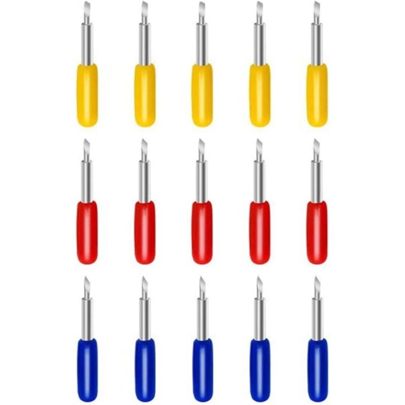 Bluedeer - 15 Stück Ersatzklingen für Cricut Explore Air, Cricut Explore Air 2, Cricut Explore Air 3, Cricut Maker, Cricut Maker 3, Cricut Expression