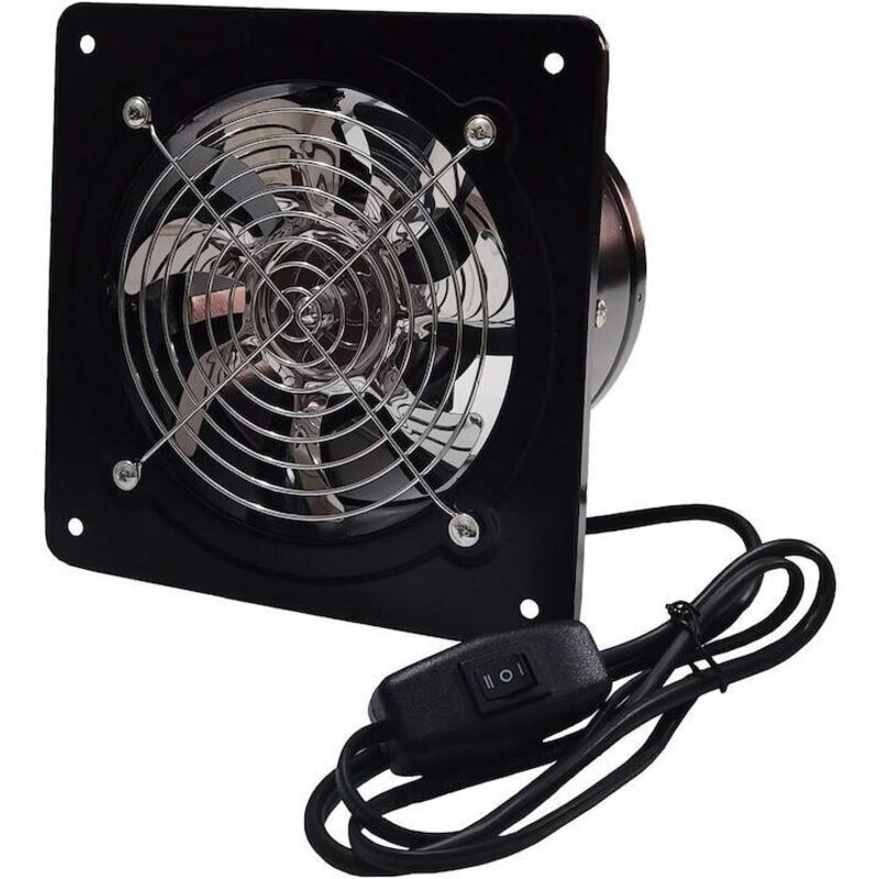 150-mm-Abluftventilator, Mmgoqqt, 600 m³/h, Metall, Wandmontage, für Badezimmer, Keller, Garage, Growzelt