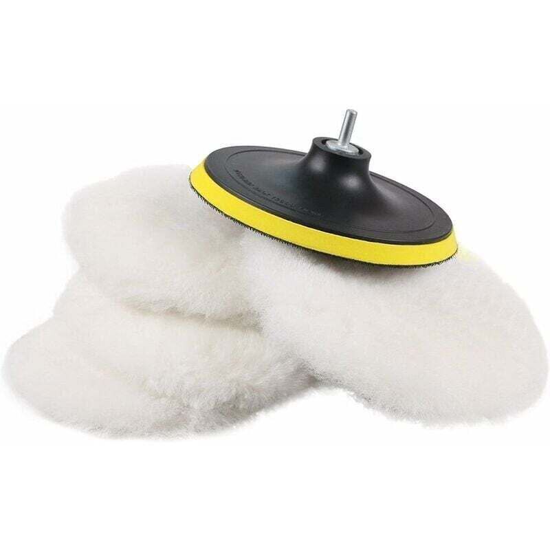 150 mm Polierhauben + Polierscheibe, Polierschwamm aus Wolle, Polierpad, Polierpads mit M14-Bohradapter für Poliermaschine