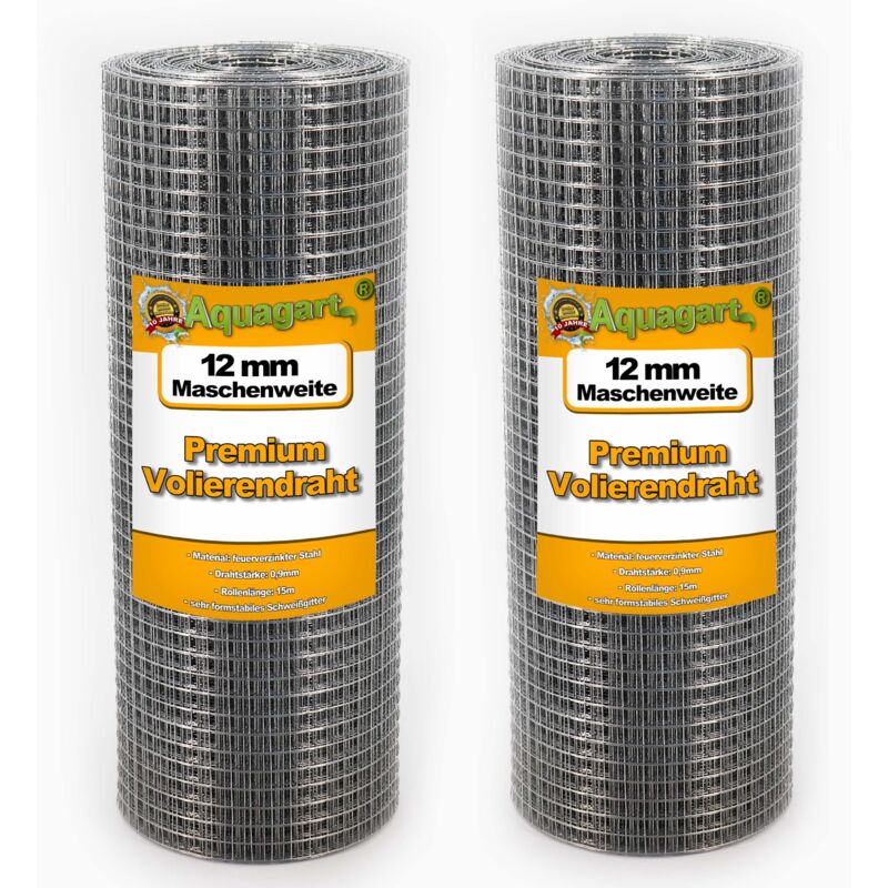 15m x 0,5m Volierendraht Drahtgitter Schweissgitter Drahtzaun Feuerverzinkt