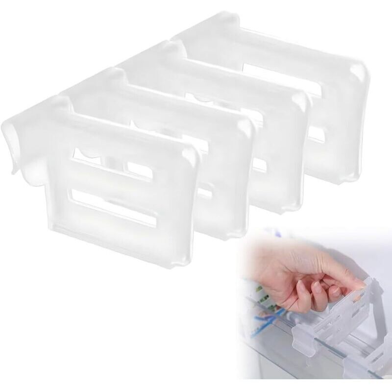 16 Kühlschrank-Trennwände – Sie können als Trennwände in der Seitentür des Kühlschranks für Gewürze verwendet werden, transparent.