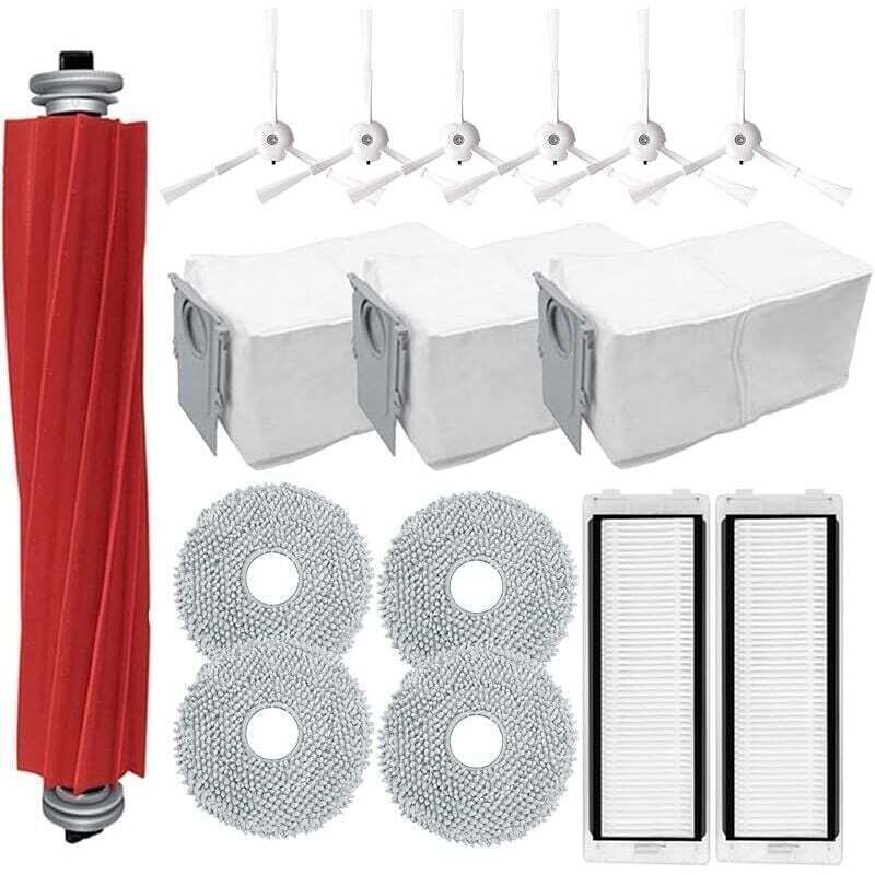 16-teiliges Ersatzzubehörset für Roborock Q Revo/Roborock P10 Saugroboter mit Hauptbürste, XU, Wischtuch, S - KZQ