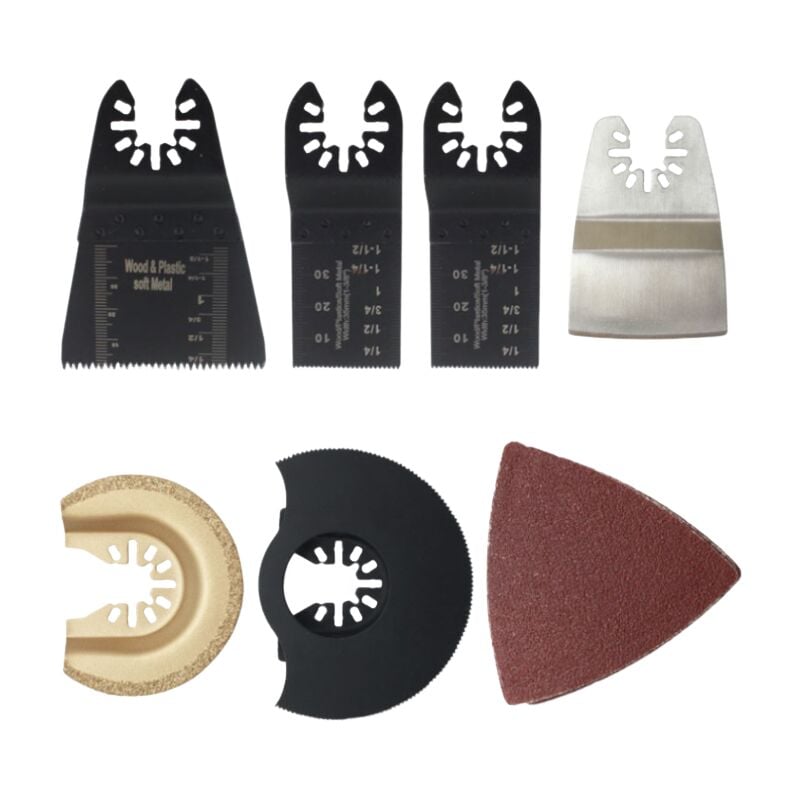 16-teiliges oszillierendes Sägeblatt-Set, Zubehör-Set für oszillierende Multifunktionswerkzeuge, Zubehör-Set für Werkzeugsägeblätter mit 10