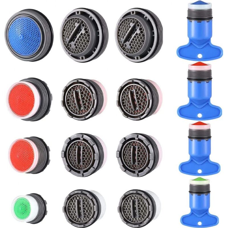 16er Set Wasserhahn Perlator,Wasserhahn Perlator,Wassersparer Endstück Wasserhahn Perlatoren für Küchenspüle und Badezimmer Waschbecken Mischer