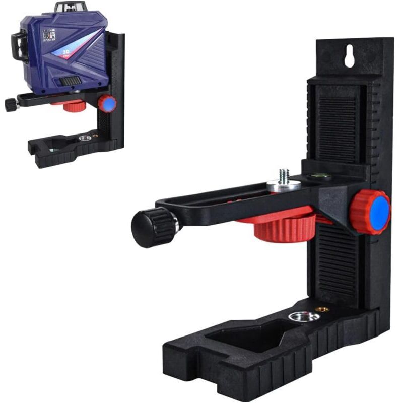 (17 × 13 × 6 cm) Multi-Stütz-Nivellierhalterung für Laser, Laser-Nivellierhalterung, Laser-Nivellieradapter à 360°, Magnethalterung 1/4 Zoll,