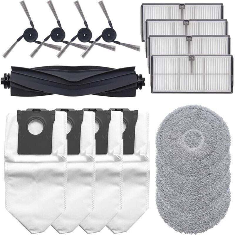 17-teiliges Zubehörset für den Dreame X40 Ultra / X40 Ultra Complete / L40 Ultra Saugroboter. Enthält: 1 Hauptbürste, 4 Filter, 4 Ersatzbeutel – KZQ