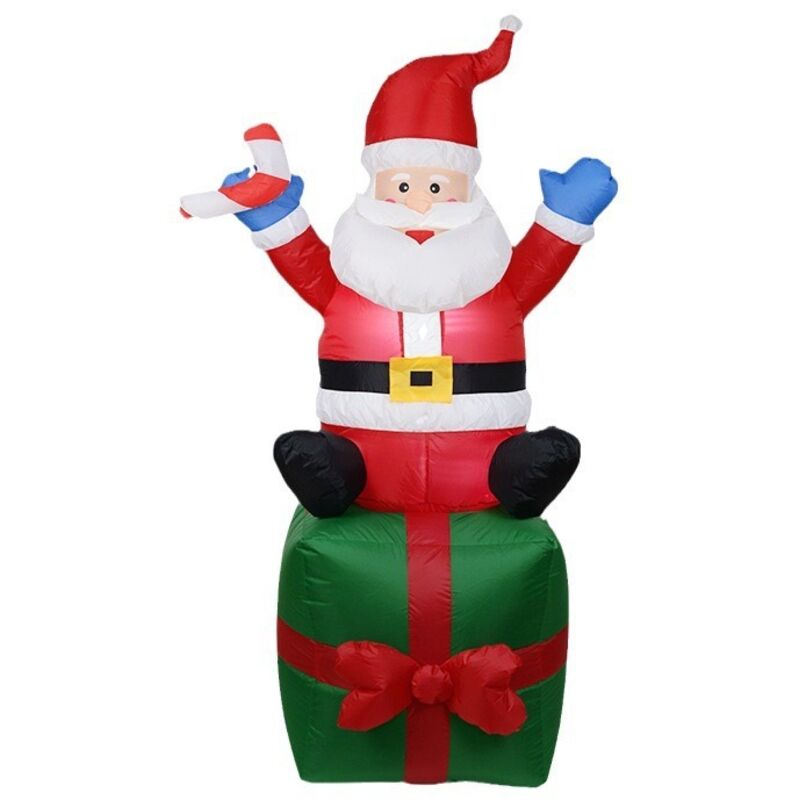 1,8 m riesige aufblasbare Weihnachtsdekoration, Weihnachtsmann-Dekoration, mit Seil, Erdspießen, langlebige Weihnachtsgeschenk-Dekoration, geeignet