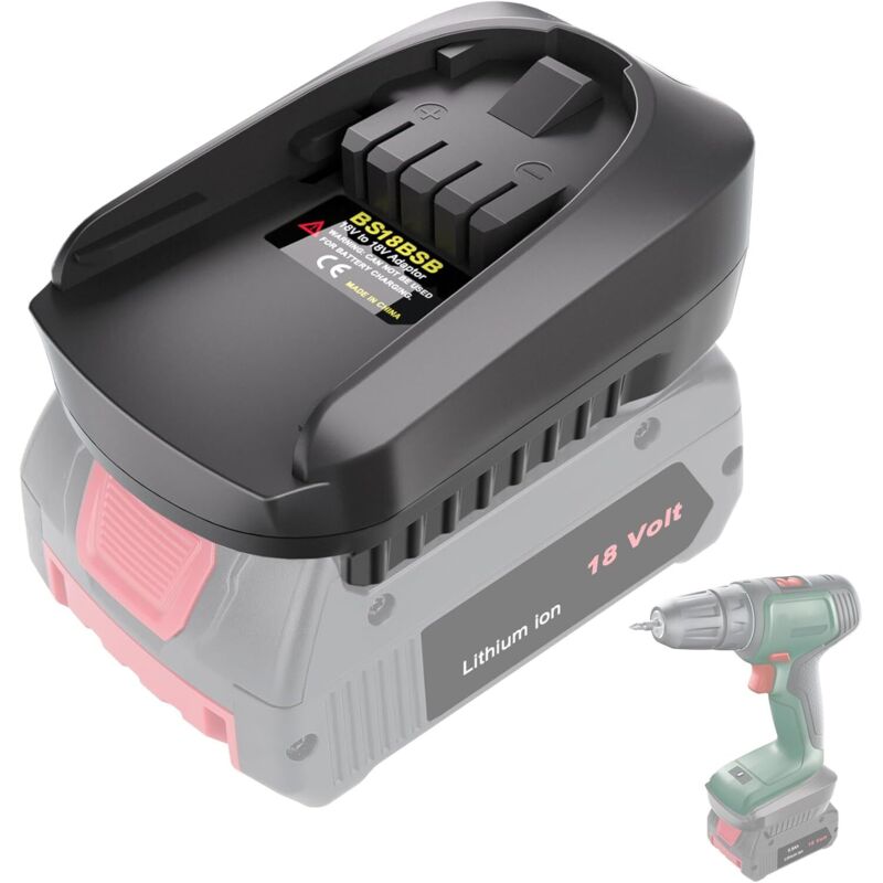 18-V-Akku-Adapterkonverter für das schnurlose Werkzeugsystem Bosch PBA 18 V, kompatibel mit BAT609 Bosch GBA 18-V-Akku als Ersatz für den Bosch PBA