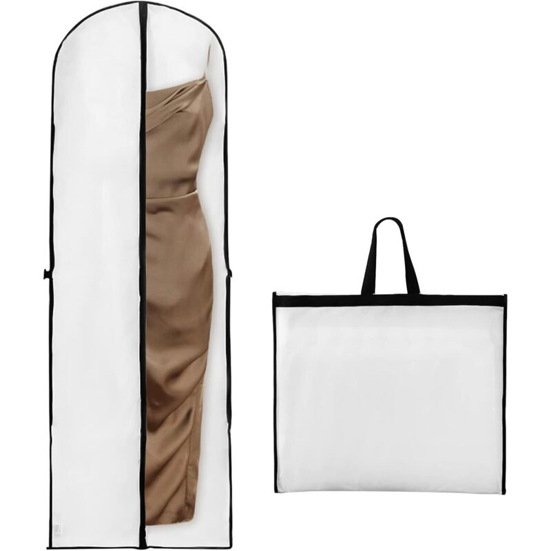 180 x 60 cm großer, atmungsaktiver und faltbarer Kleidersack zum Schutz von Brautkleidern und Anzügen