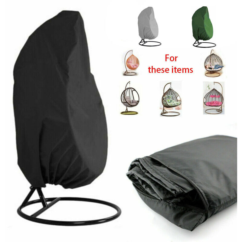 (190115cm Schwarz) Hängesessel-Abdeckung, Hängesessel-Abdeckung, Hängesessel-Schutzhülle, Hängesessel-Abdeckung, winddicht, Anti-UV, robustes