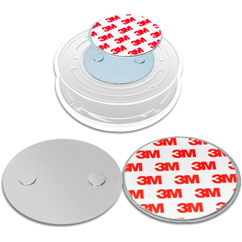 1x NX1 Quickfix Magnet Halterung Magnetbefestigung Magnethalterung für Rauchmelder / Funkrauchmelder / Rauchmelder - Nemaxx