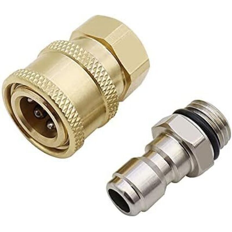 1x1x1cm 1/4'' Hochdruckreiniger Schnellkupplung Messing Hochdruckreiniger Kupplungsadapter Anschlussstück Hochdruckreinigerkupplungen für