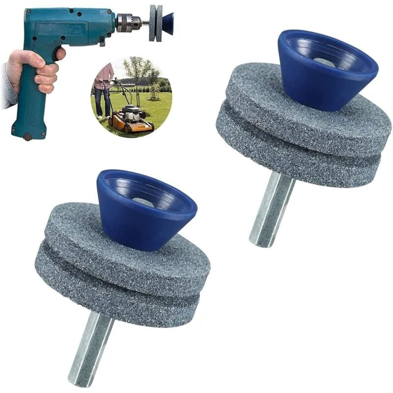 Doppellagige Rasenmäher-Messerschärfer, verschleißfester Rasenmäher-Messerschärfer, geeignet für die meisten elektrischen Bohrmaschinen oder