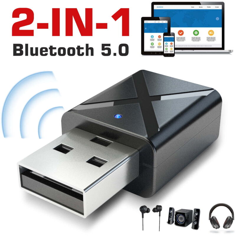 2-in-1 Bluetooth 5.0 Sender und Empfänger, Bluetooth-Sender für Fernseher, drahtloser Bluetooth-Adapter für Audio in CD-Qualität,