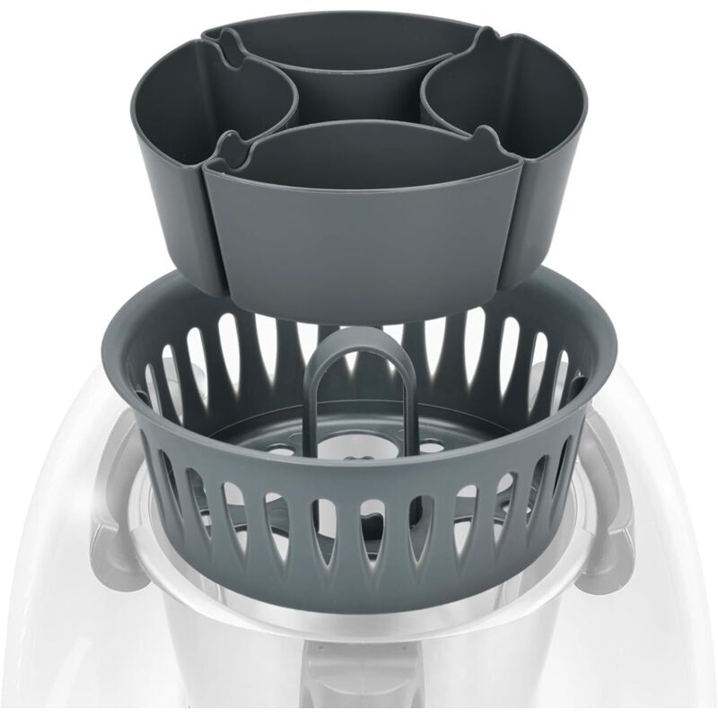 2-in-1-Eierkocher, Eierkocher kompatibel mit Thermomix TM5 TM6 TM31, Thermomix-Eierkocher – bis zu 4 pochierte Eier und 6 gekochte Eier, Muffins
