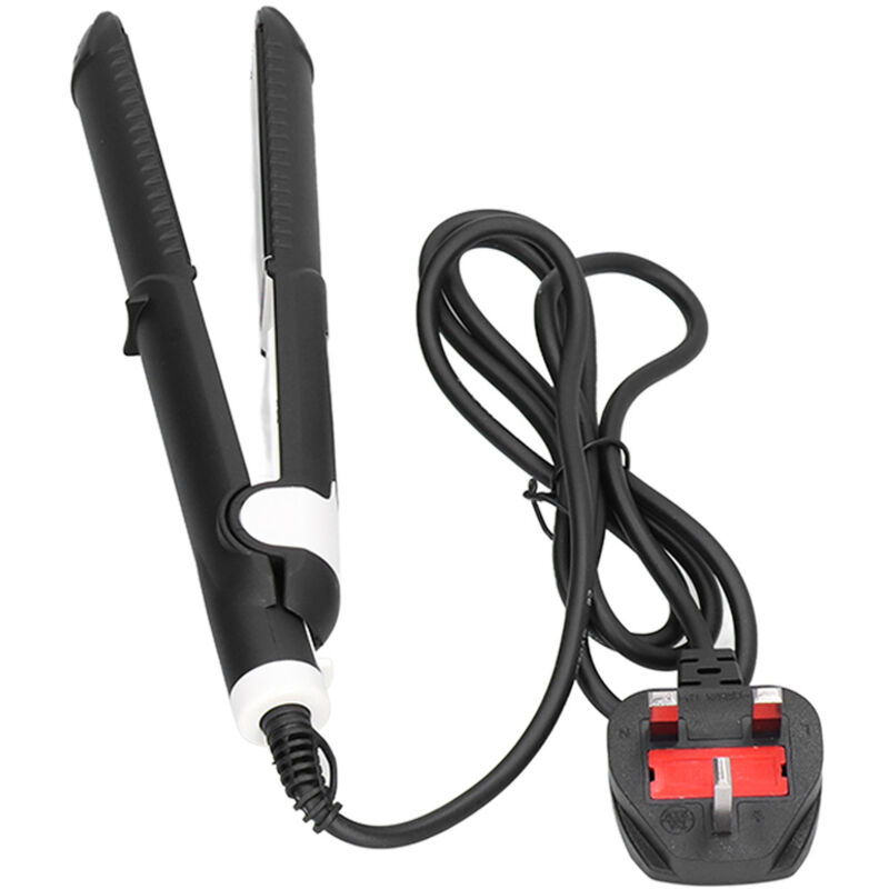 2-in-1 Haarglätter und Lockenstab, schnelles Styling, elektrischer Haarglätter und Lockenstab mit UK-Stecker