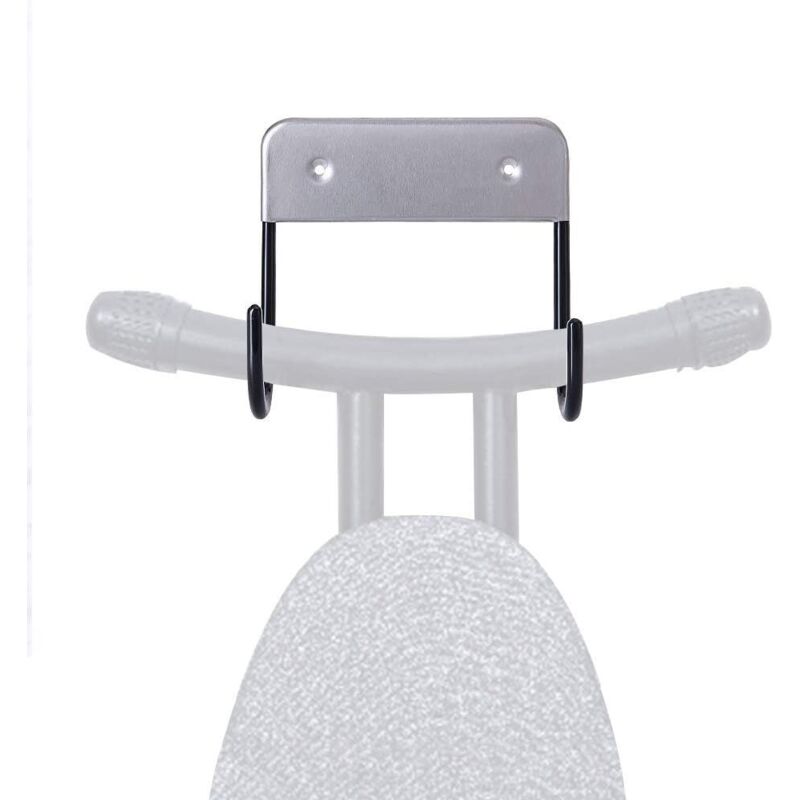 2 Stück Bügelbretthalter, Edelstahl-Aufbewahrung, Bügelbrett-Wandhalterung mit Schrauben und Dübeln